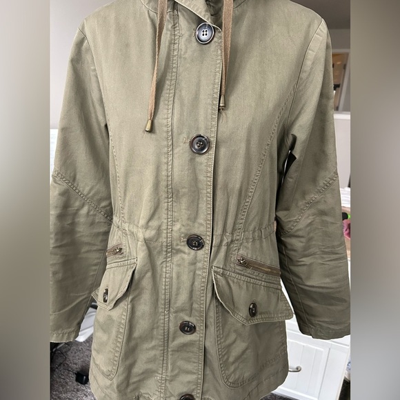 Love Tree Army Green Fatigue Style Hooded Women's Jacket size small - Picture 2 of 10